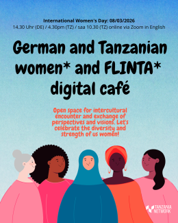 German and Tanzanian women* and FLINTA*  digital café